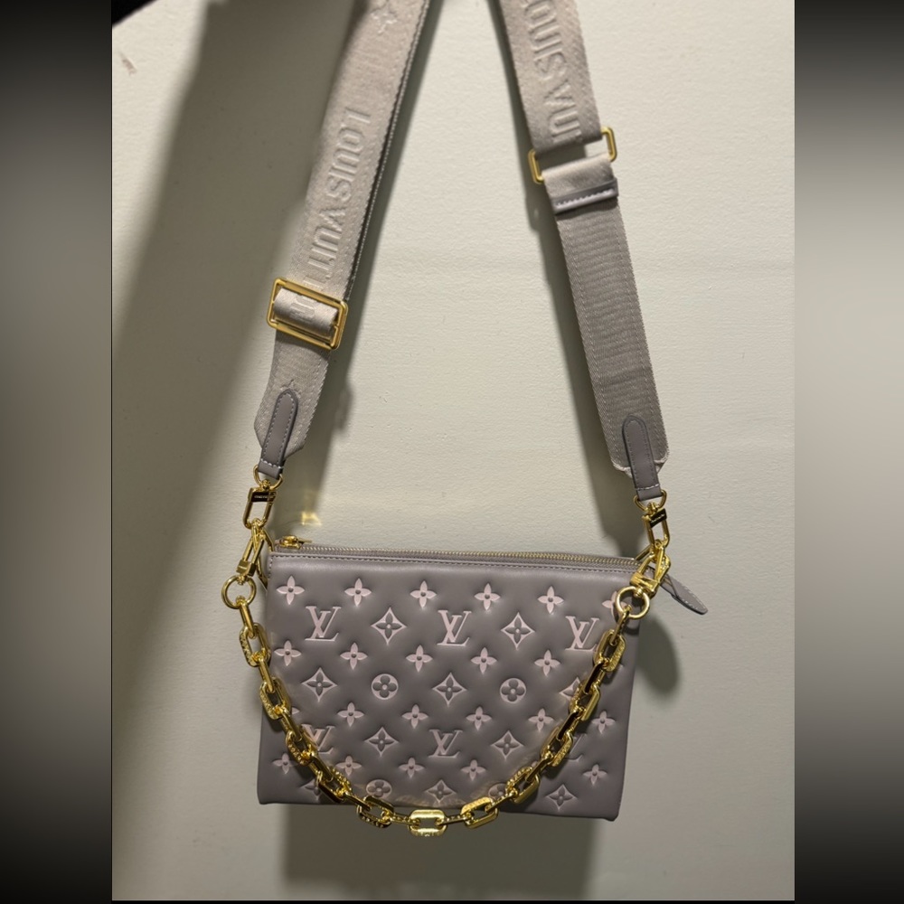 Grey medium size Coussin bag, new, designer inspired.